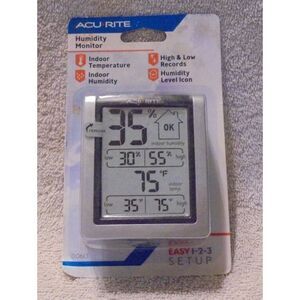 Acurite Battery Indoor‎ Temperature/ Humidity Monitor Display New